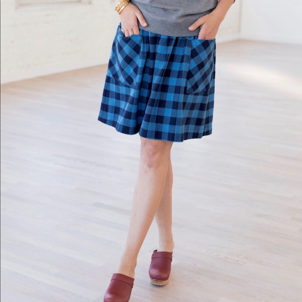 Hanna Andersson buffalo check skirt